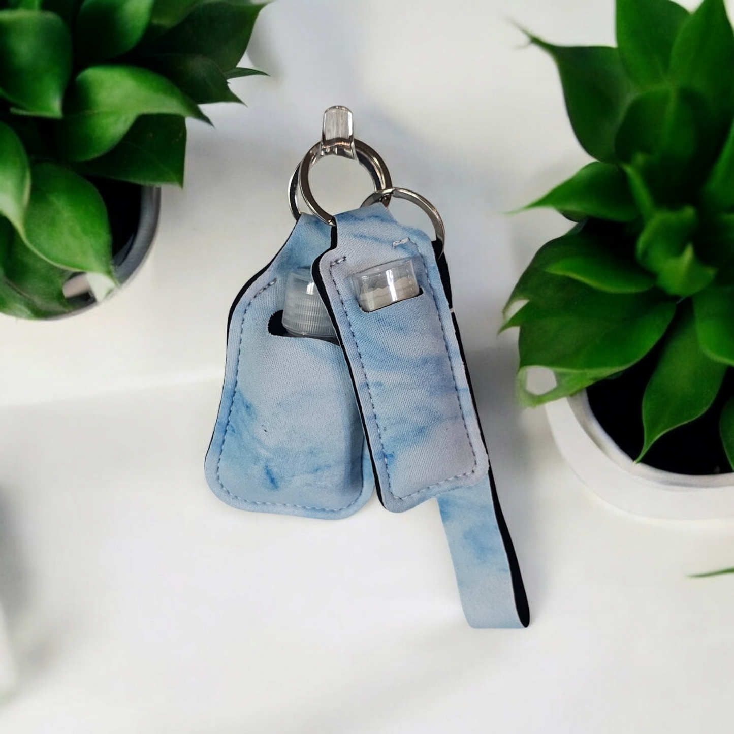 Lotion and Lip Balm Keychains w/ Wristlet
