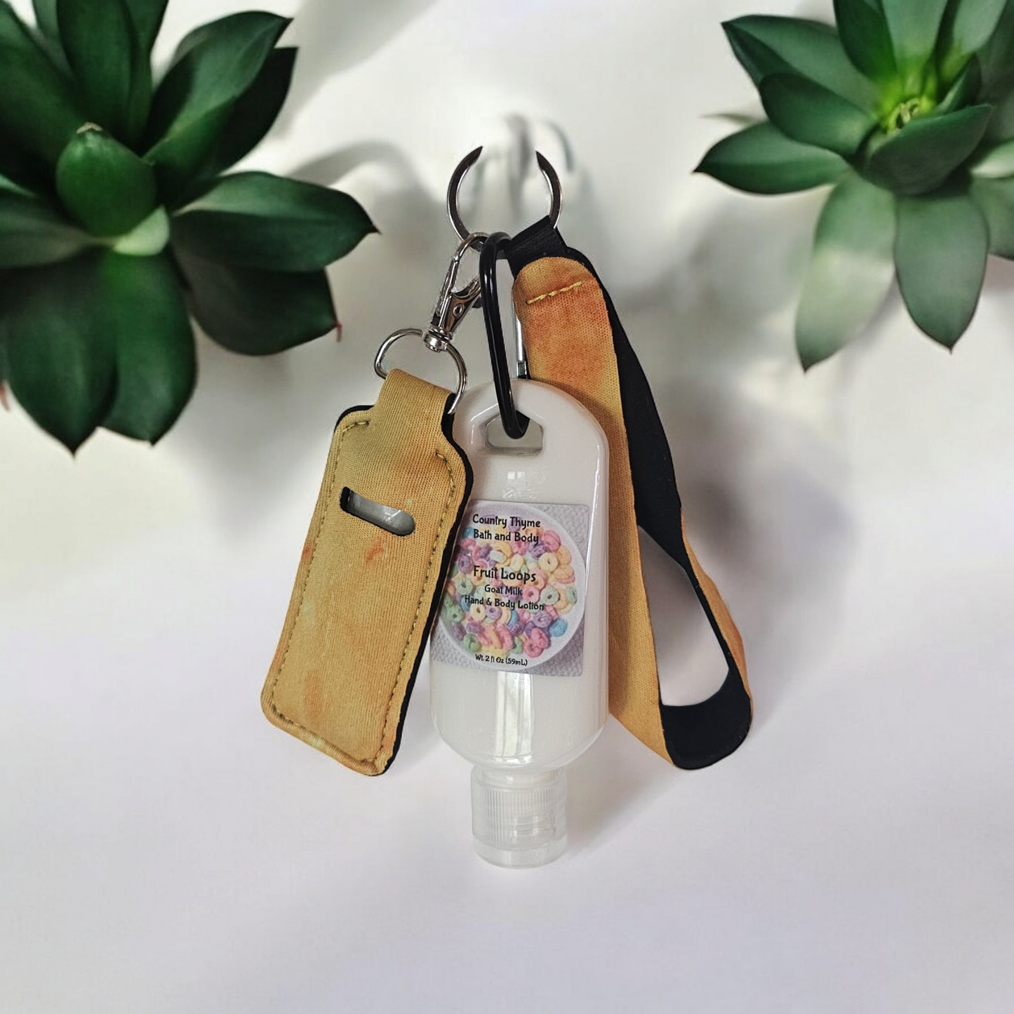 Lotion and Lip Balm Keychains w/ Wristlet