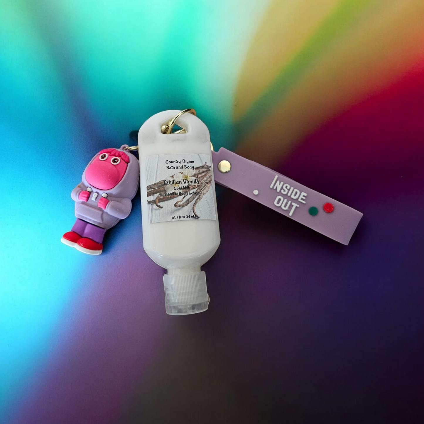 Inside Out Lotion Keychains w/ Wristlet