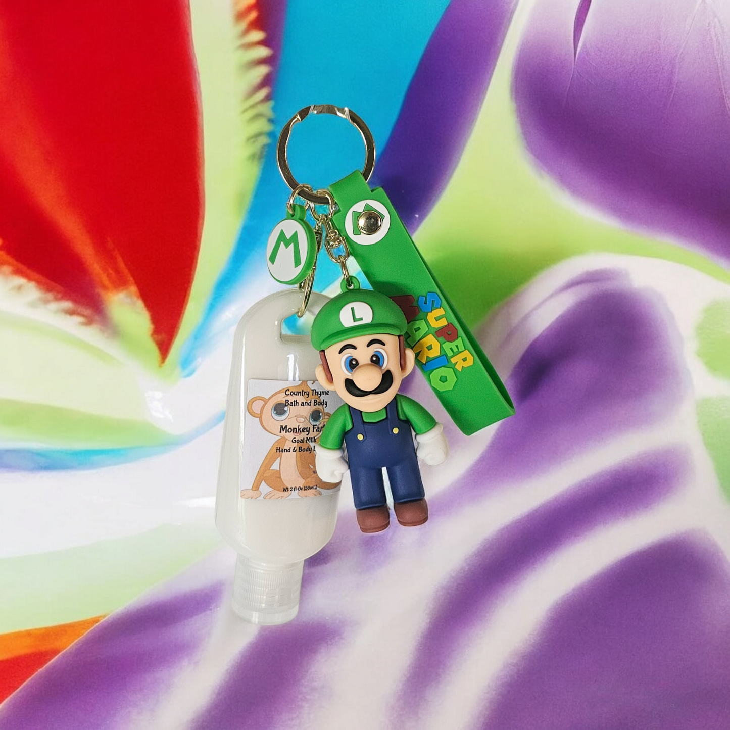 Mario & Friends Lotion Keychains w/ Wristlet