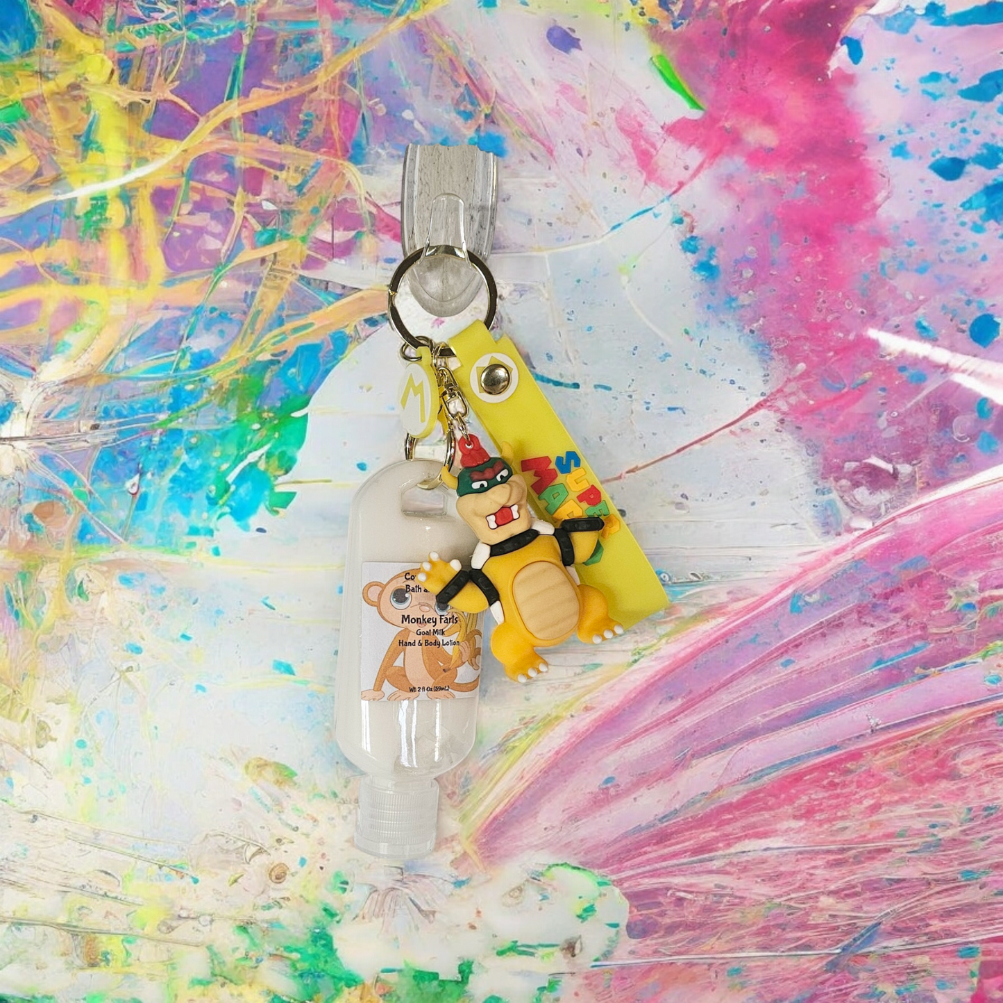 Mario & Friends Lotion Keychains w/ Wristlet
