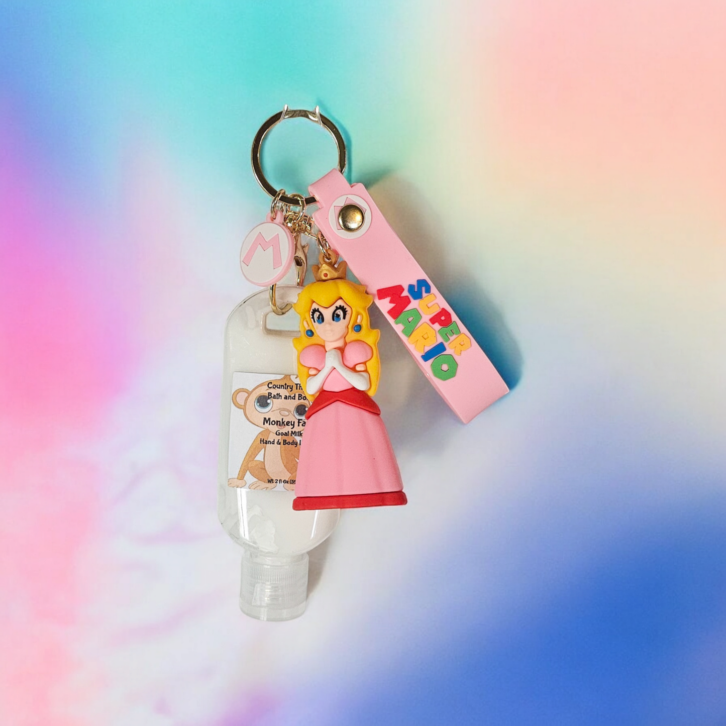 Mario & Friends Lotion Keychains w/ Wristlet