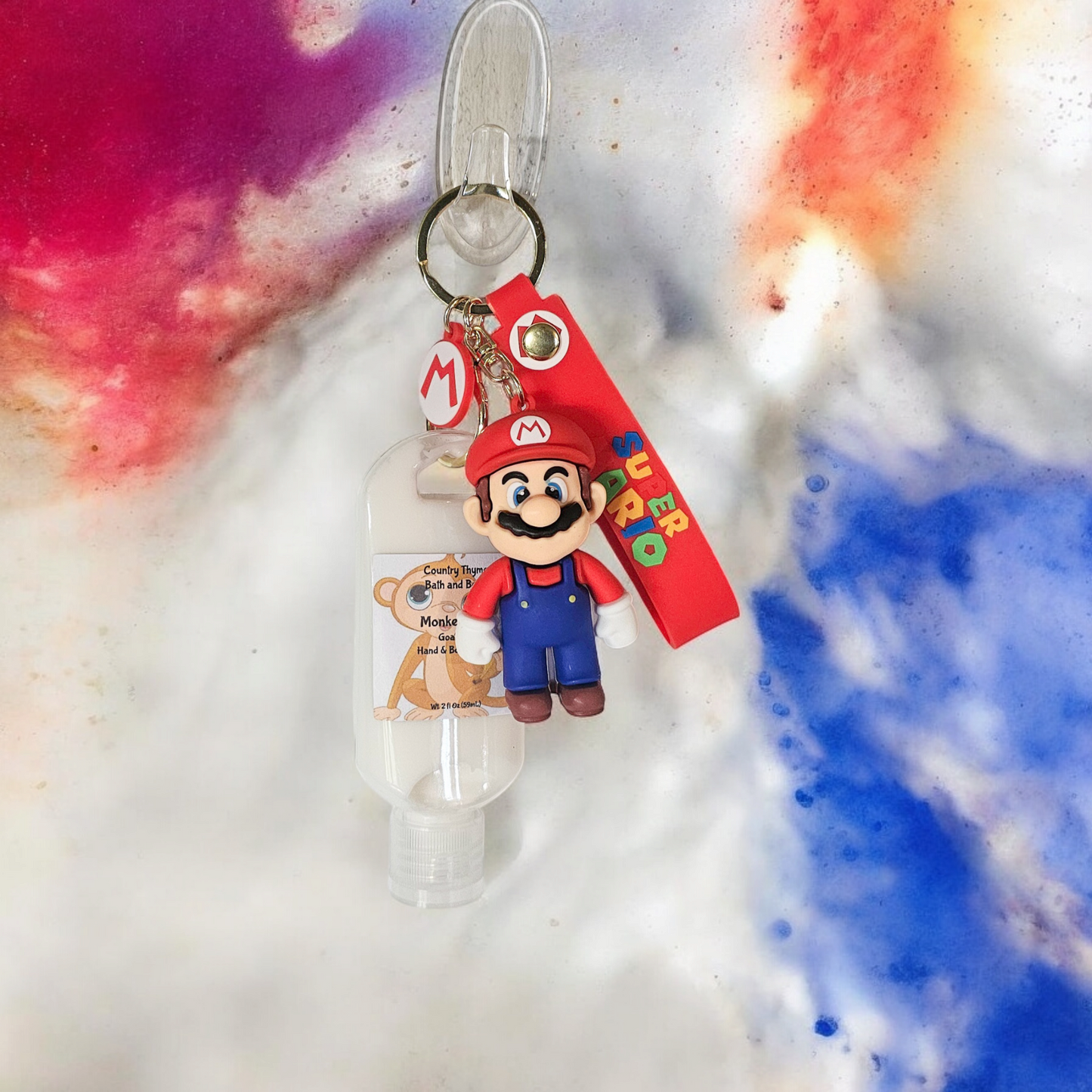 Mario & Friends Lotion Keychains w/ Wristlet
