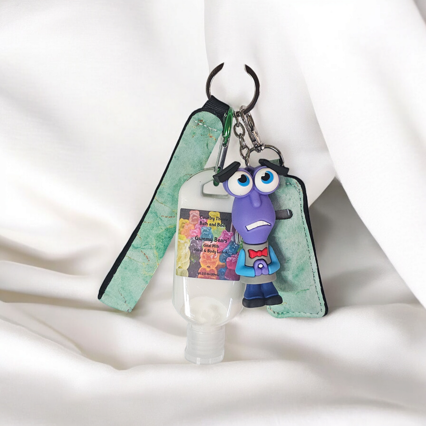 Inside Out Lotion & Lip Balm Keychains w/ Wristlet