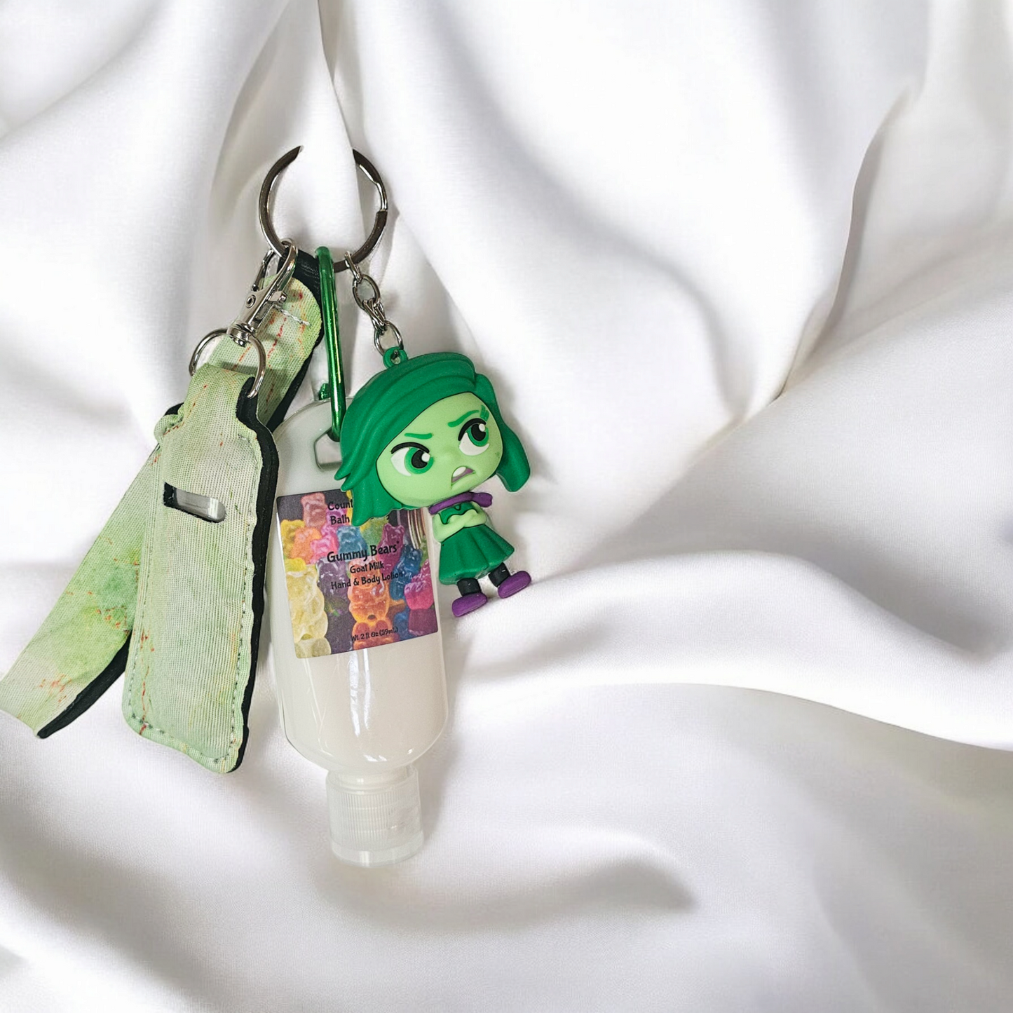 Inside Out Lotion & Lip Balm Keychains w/ Wristlet