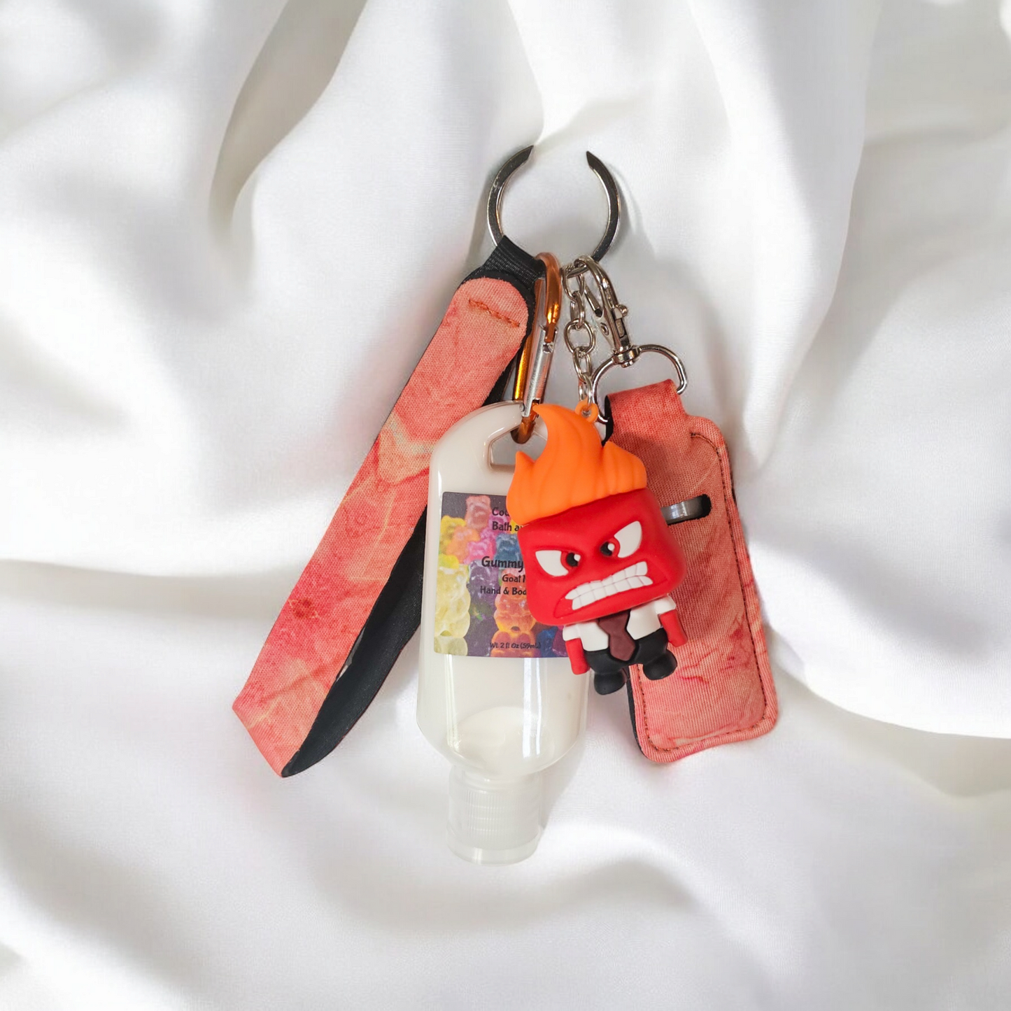 Inside Out Lotion & Lip Balm Keychains w/ Wristlet